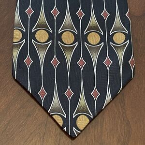Vintage Dimoda Black Gold Hand Made Men’s Neck Tie